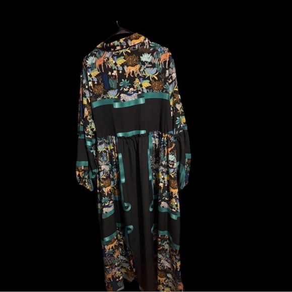 Floral Black and Green Maxi Dress - Picture 5 of 7